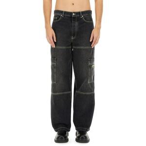 OFF-WHITE Cargo Denim Jeans Men BLACK Pants